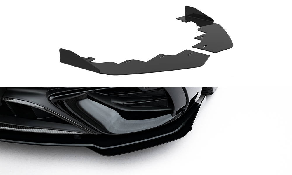 Maxton Design Front Stoßstange Flaps passend für Flaps Mercedes-AMG CLE 53 C236 schwarz Hochglanz