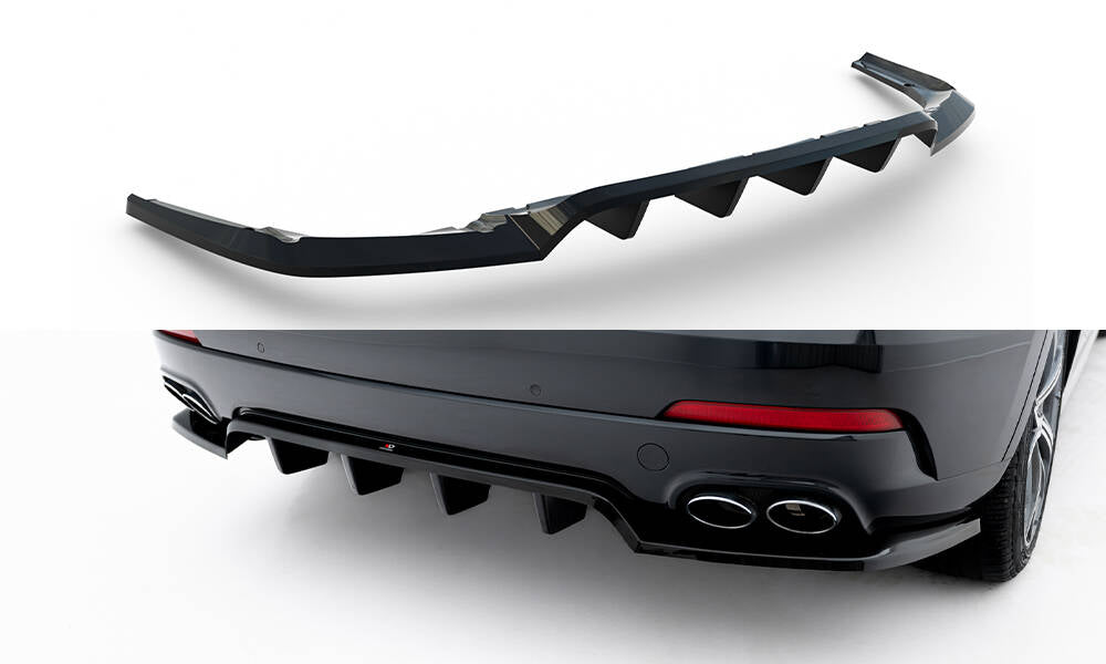 Maxton Design Street+ Mittlerer Diffusor RACE passend für Maserati Levante GT Mk1 Facelift schwarz Hochglanz