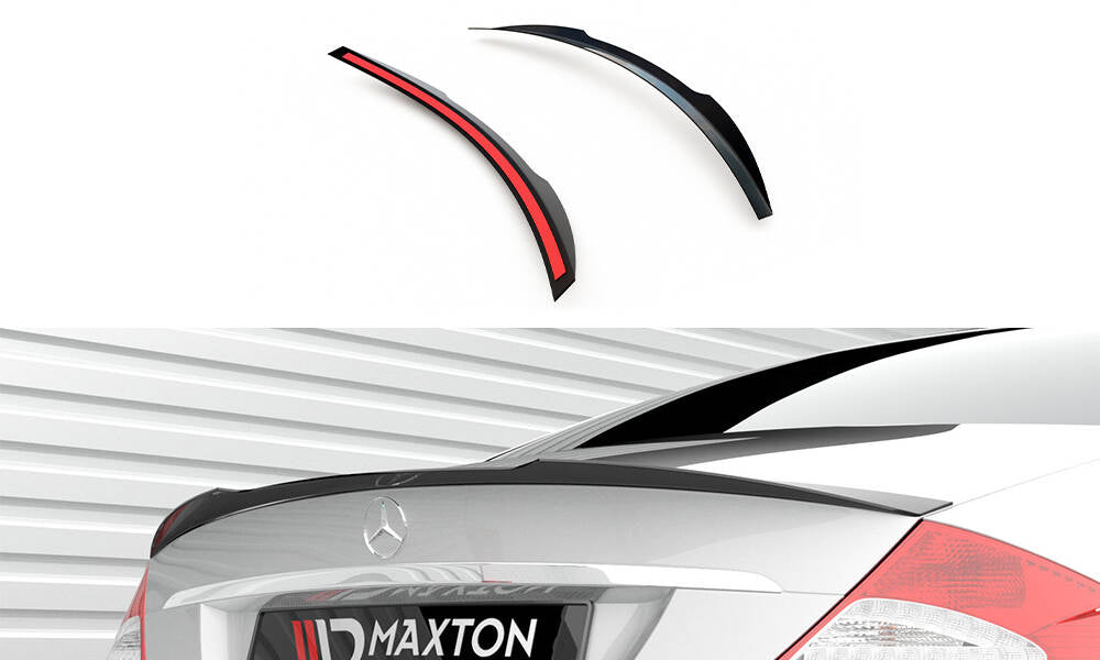 Maxton Design Spoiler CAP passend für Mercedes-Benz CLS C219 schwarz Hochglanz