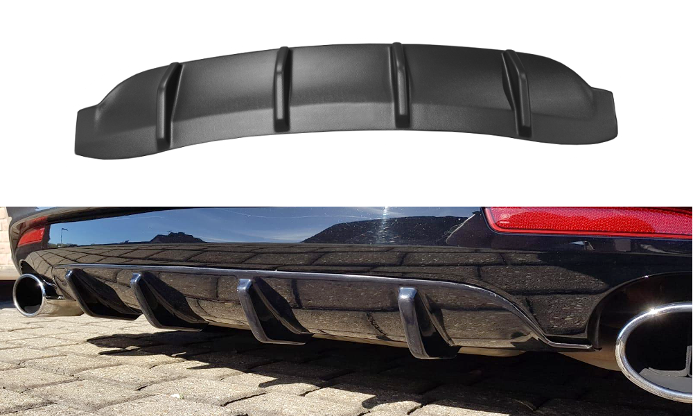 Maxton Design Diffusor Heck Ansatz passend für VW Scirocco R Mk3 Facelift schwarz Hochglanz