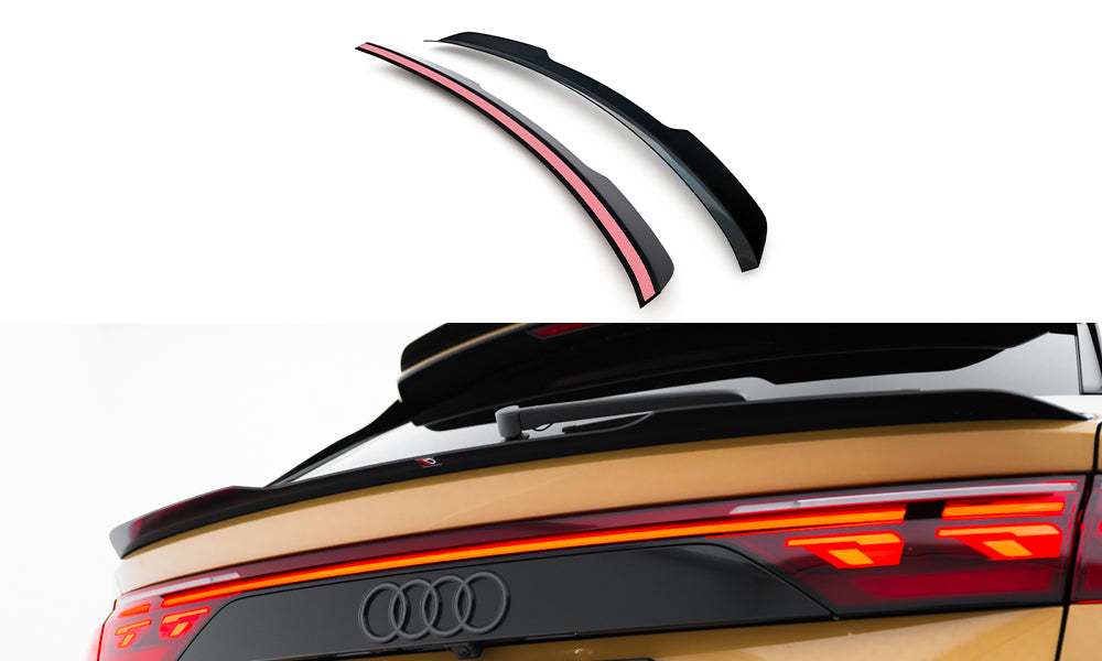 Maxton Design Niedriger Spoiler CAP V.1 passend für Audi RSQ8 Mk1 Facelift schwarz Hochglanz