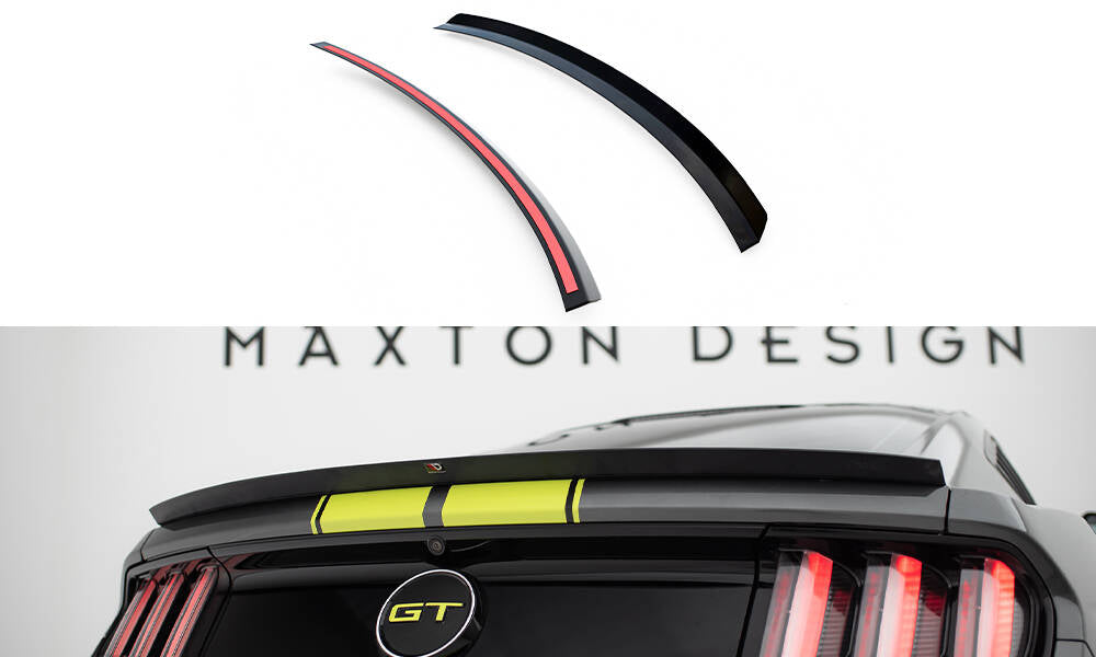 Maxton Design Spoiler CAP passend für Ford Mustang / Mustang GT Mk6 schwarz Hochglanz