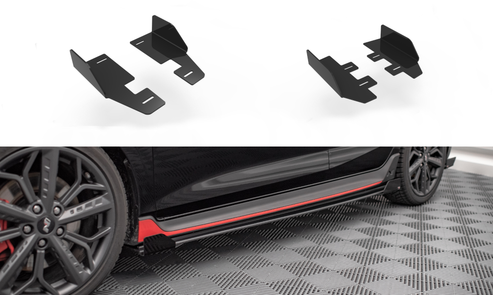 Maxton Design Seitenschweller Flaps passend für Hyundai I20 N Mk3 schwarz Hochglanz