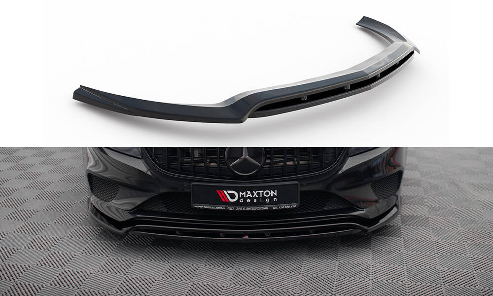 Maxton Design Street+ Spoilerlippe Front Ansatz passend für Mercedes-Benz CLS C218 Facelift schwarz Hochglanz