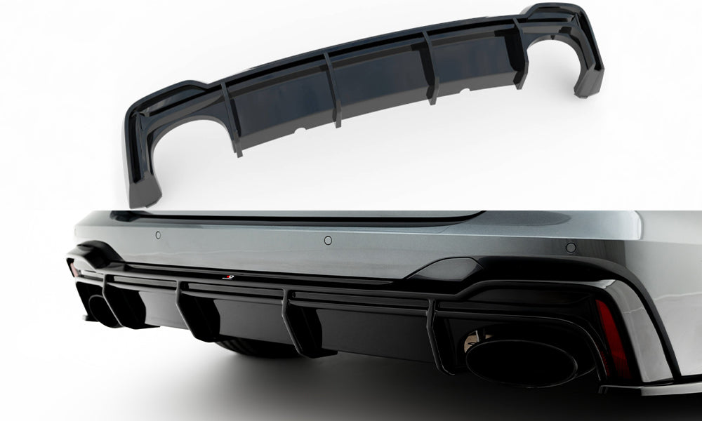 Maxton Design Diffusor Heck Ansatz passend für Audi RS6 C8 / C8 Facelift schwarz Hochglanz