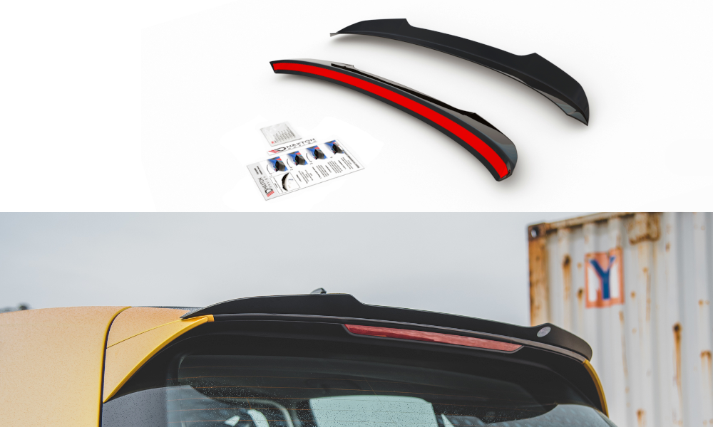 Maxton Design Spoiler CAP V.1 passend für VW Golf Hatchback Mk8 / Mk8 Facelift schwarz Hochglanz