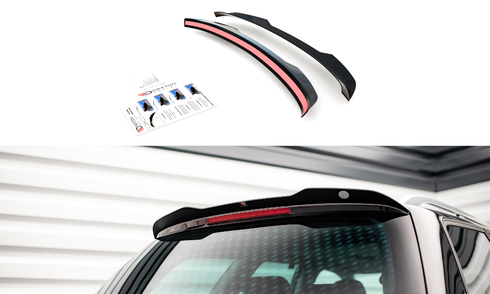 Maxton Design Spoiler CAP passend für Seat Exeo ST schwarz Hochglanz