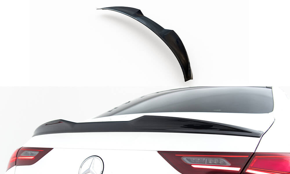 Maxton Design Spoiler CAP 3D passend für Mercedes-Benz CLA Coupe C118 Facelift schwarz Hochglanz