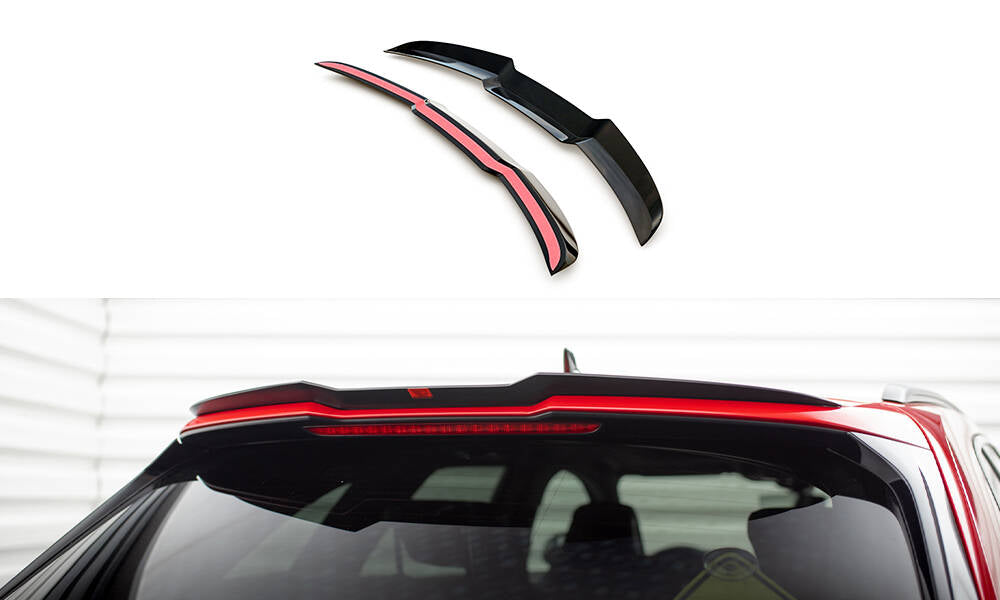 Maxton Design Spoiler CAP passend für Audi RS4 B9 Avant schwarz Hochglanz