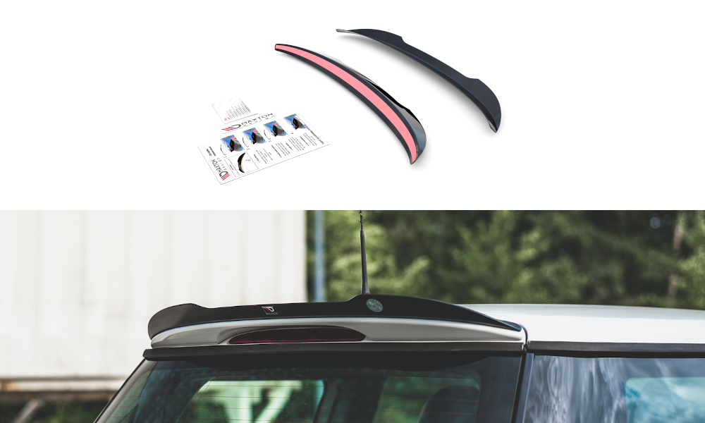 Maxton Design Spoiler CAP passend für Mini Cooper / One R50 schwarz Hochglanz