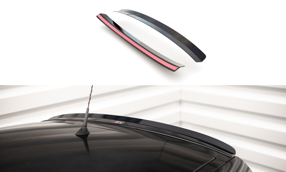 Maxton Design Spoiler CAP passend für RENAULT CLIO MK3 RS schwarz Hochglanz