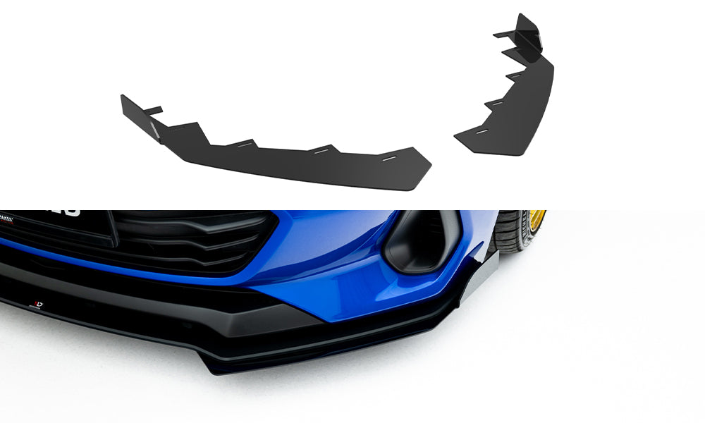 Maxton Design Front Stoßstange Flaps passend für Flaps Subaru BRZ Mk2 schwarz Hochglanz