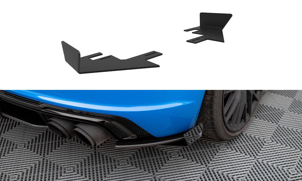 Maxton Design Hintere Seiten Flaps passend für Audi TT S 8S Facelift schwarz Hochglanz
