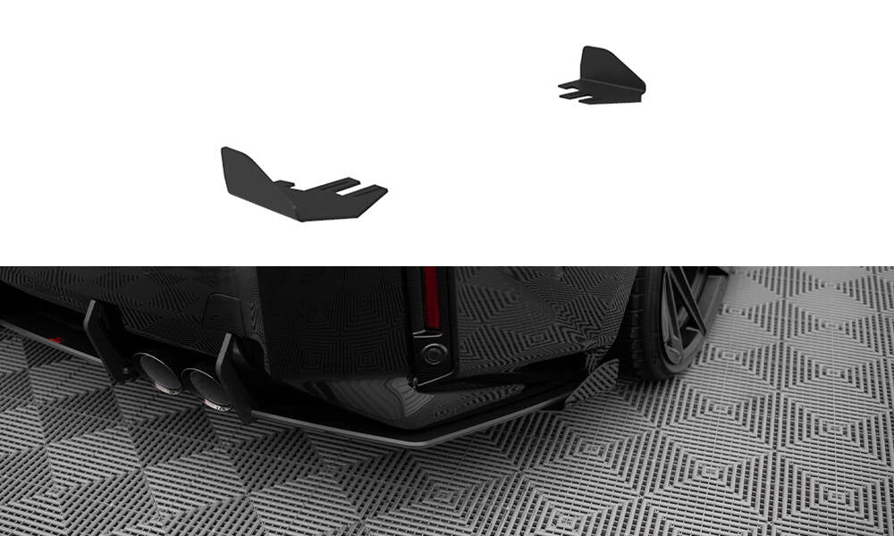 Maxton Design Hintere Seiten Flaps passend für BMW M2 G87 schwarz Hochglanz