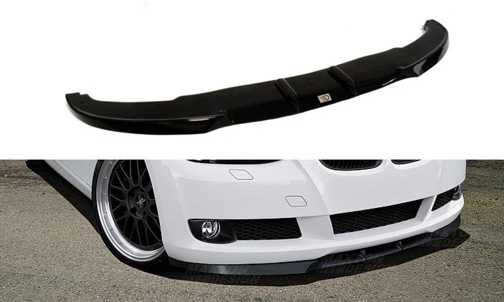 Maxton Design Street+ Spoilerlippe Front Ansatz passend für BMW 3er E92 / E93 (vor Facelift) schwarz Hochglanz