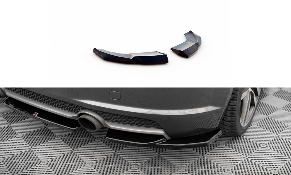 Maxton Design Heck Ansatz Flaps Diffusor V.1 passend für Audi TT S-Line 8S schwarz Hochglanz