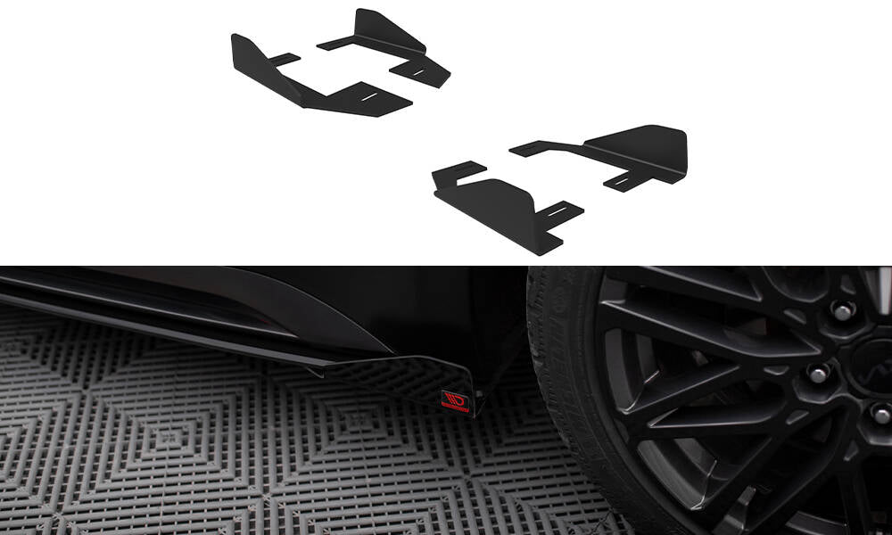 Maxton Design Seitenschweller Flaps passend für Kia Proceed GT / GT-Line Mk1 Facelift / Ceed GT Mk3 Facelift schwarz Hochglanz