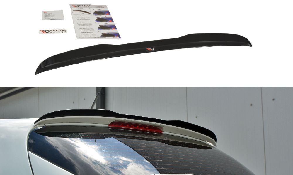 Maxton Design Spoiler CAP passend für Fiat Bravo Mk2 Sport schwarz Hochglanz