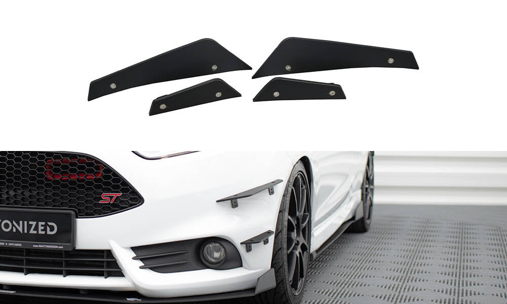 Maxton Design Ailes de pare-chocs avant (Canards) Ford Fiesta 7 ST Mk7 FL für Ford Fiesta ST