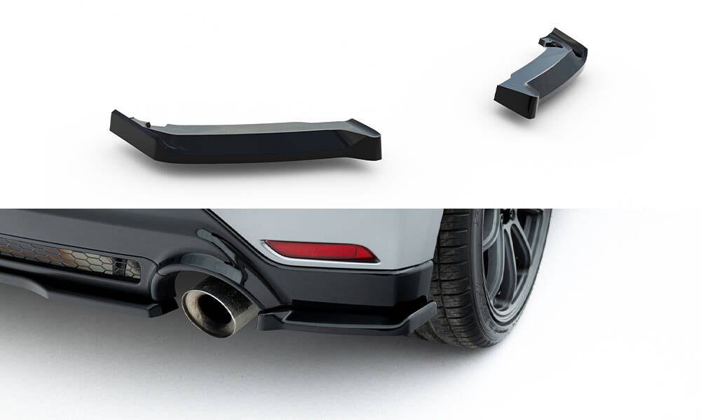 Maxton Design Heck Ansatz Flaps Diffusor V.1 passend für Toyota GR Yaris Mk4 Facelift schwarz Hochglanz