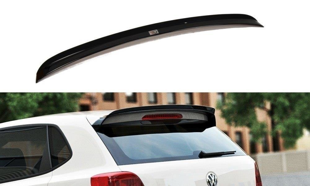 Maxton Design Spoiler CAP passend für VW Polo GTI Mk5 Facelift schwarz Hochglanz