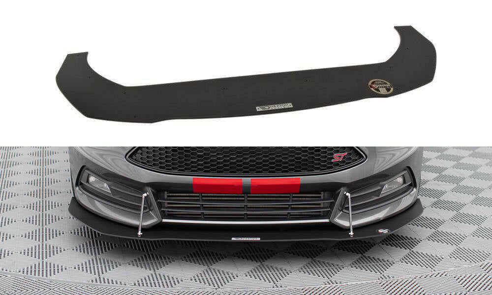 Maxton Design Sport Street+ Spoilerlippe Front Ansatz V.1 passend für Ford Focus ST Mk3 FL