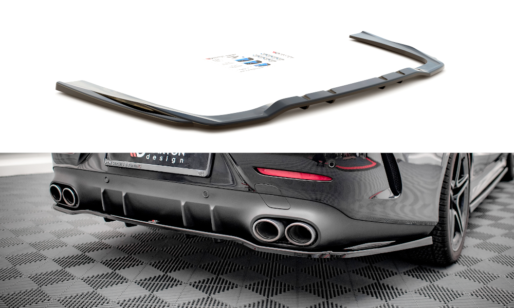 Maxton Design Street+ Mittlerer Diffusor RACE passend für Mercedes-AMG CLS 53 C257 schwarz Hochglanz