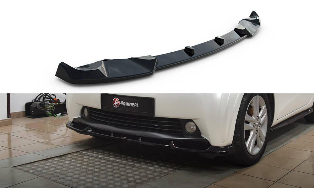 Maxton Design Street+ Spoilerlippe Front Ansatz passend für Toyota IQ schwarz Hochglanz