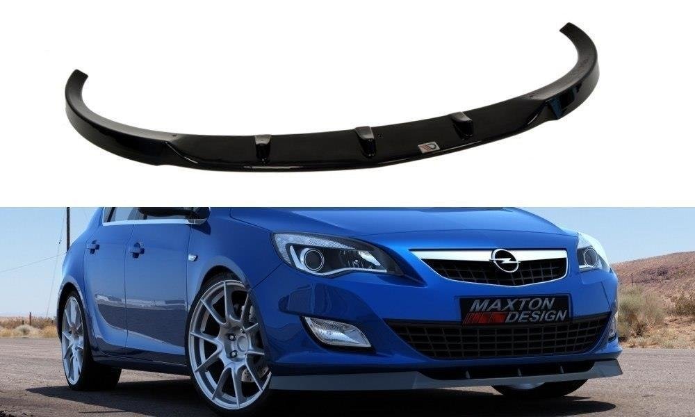 Maxton Design Street+ Spoilerlippe Front Ansatz passend für OPEL ASTRA J (pre-facelift) schwarz Hochglanz