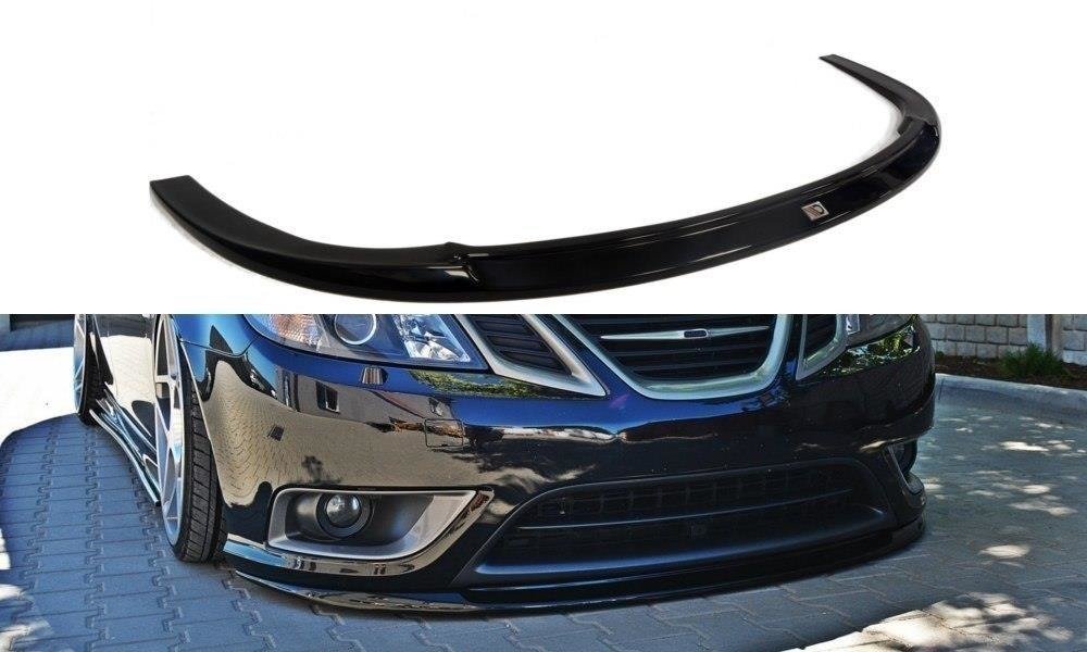 Maxton Design Street+ Spoilerlippe Front Ansatz passend für SAAB 9-3 TURBO X schwarz Hochglanz