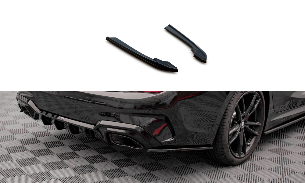 Maxton Design Heck Ansatz Flaps Diffusor V.3 passend für BMW M340i / M-Paket G20 / G21 schwarz Hochglanz
