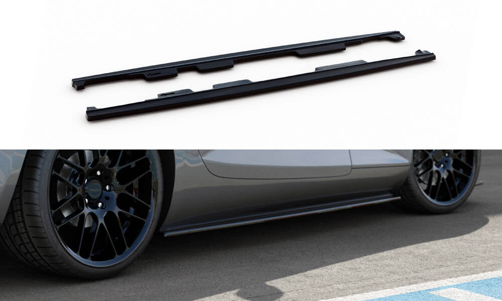 Maxton Design Street+ Seitenschweller Leisten passend für Mercedes-AMG GT / GT S C190 Facelift schwarz Hochglanz