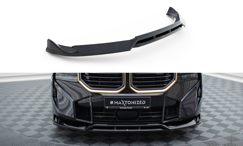 Maxton Design Street+ Spoilerlippe Front Ansatz V.1 passend für BMW XM G09 schwarz Hochglanz