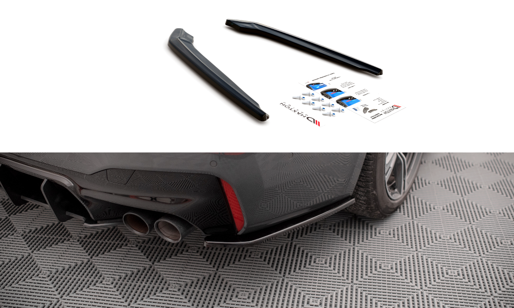 Maxton Design Heck Ansatz Flaps Diffusor V.1 passend für BMW M5 F90 Facelift schwarz Hochglanz