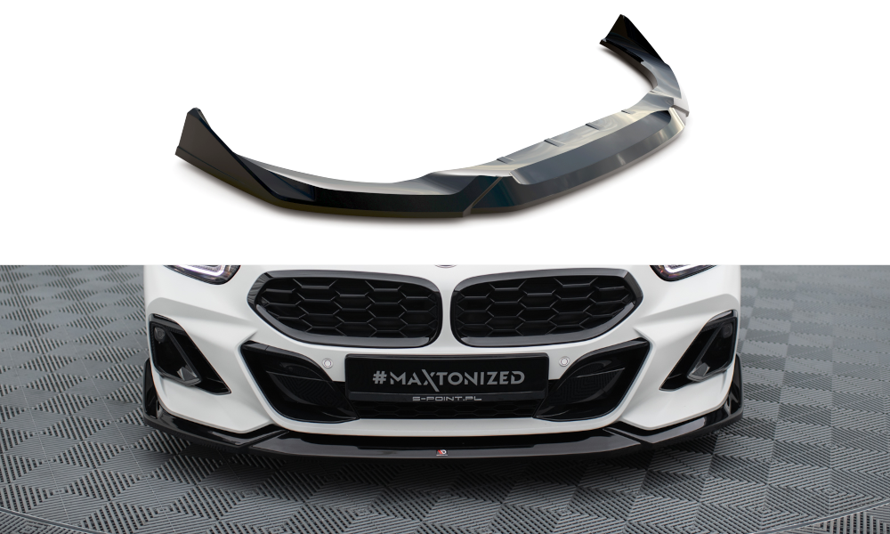 Maxton Design Street+ Spoilerlippe Front Ansatz V.3 passend für BMW Z4 M40i / M-Paket G29 Facelift schwarz Hochglanz