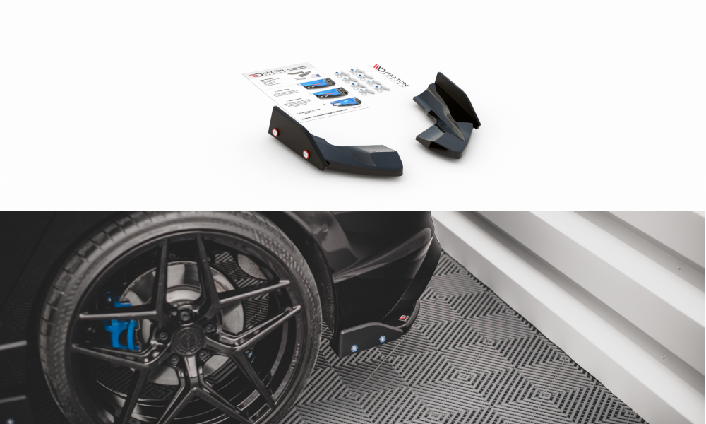 Maxton Design Heck Ansatz Flaps Diffusor V.2 + Flaps passend für VW Golf R Hatchback Mk8 Facelift