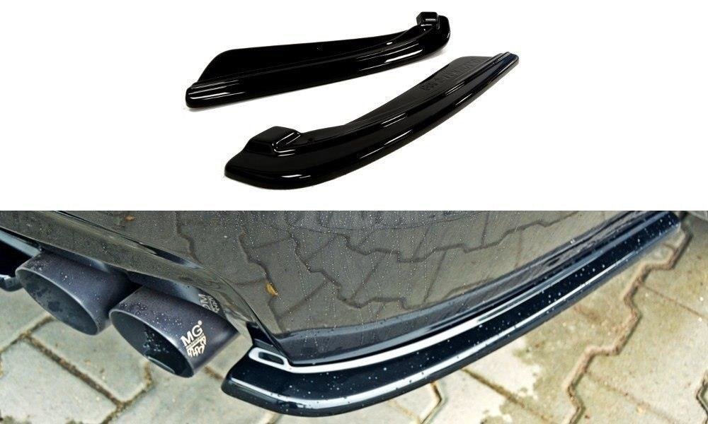 Maxton Design Heck Ansatz Flaps Diffusor passend für BMW 5er M-Paket Limousine /Touring F10/F11 (mit zwei Doppel Endstücken) schwarz Hochglanz