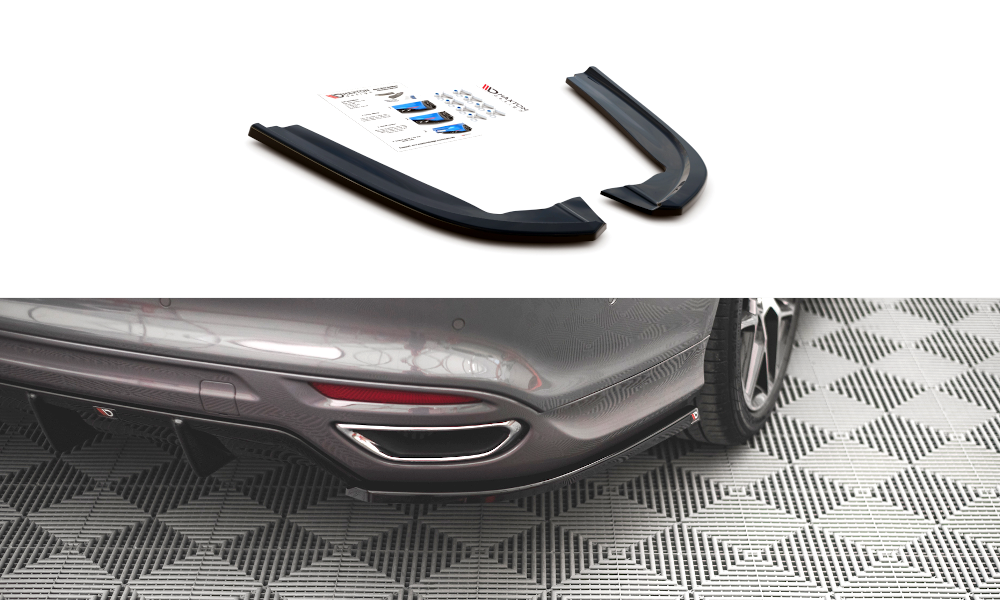 Maxton Design Heck Ansatz Flaps Diffusor V.2 passend für Ford Mondeo ST-Line Mk5 Facelift schwarz Hochglanz