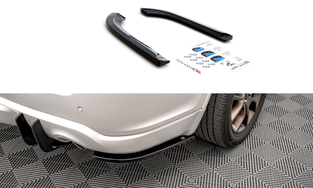Maxton Design Heck Ansatz Flaps Diffusor passend für Dodge Durango RT Mk3 schwarz Hochglanz