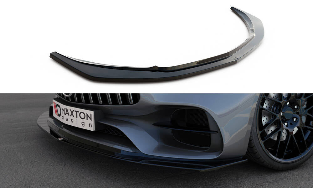 Maxton Design Street+ Spoilerlippe Front Ansatz passend für Mercedes-AMG GT S C190 Facelift schwarz Hochglanz