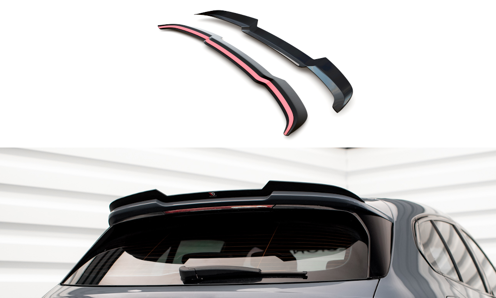 Maxton Design Spoiler CAP V.2 passend für BMW 1er M135i / 128ti / M-Paket F40 schwarz Hochglanz