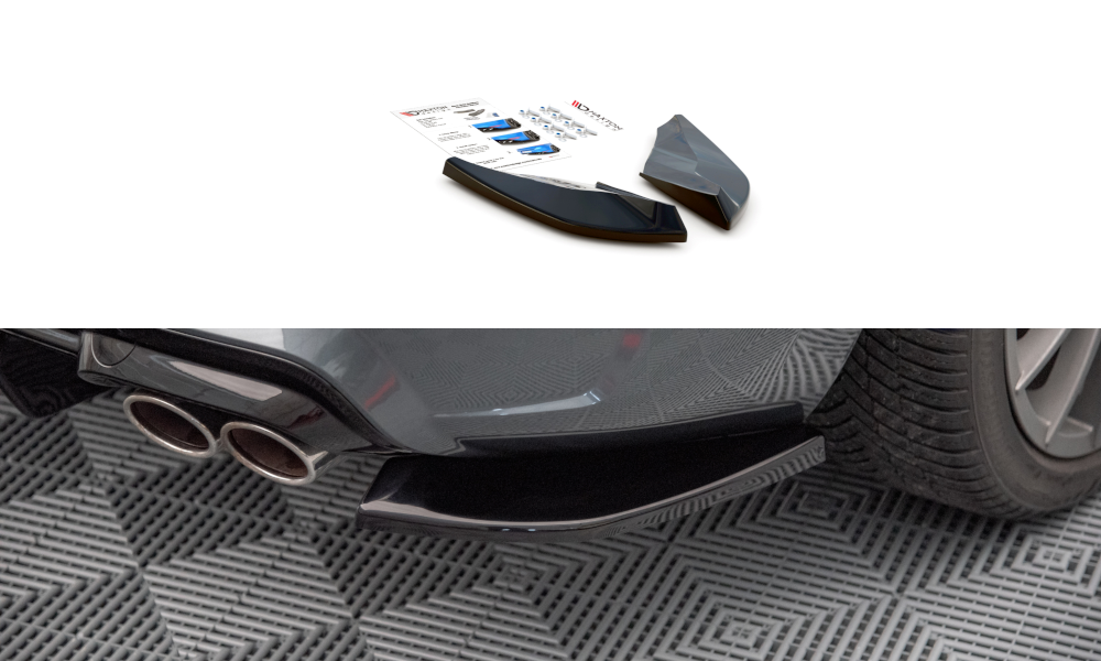 Maxton Design Heck Ansatz Flaps Diffusor passend für Cupra Ateca Mk1 / Mk1 Facelift schwarz Hochglanz