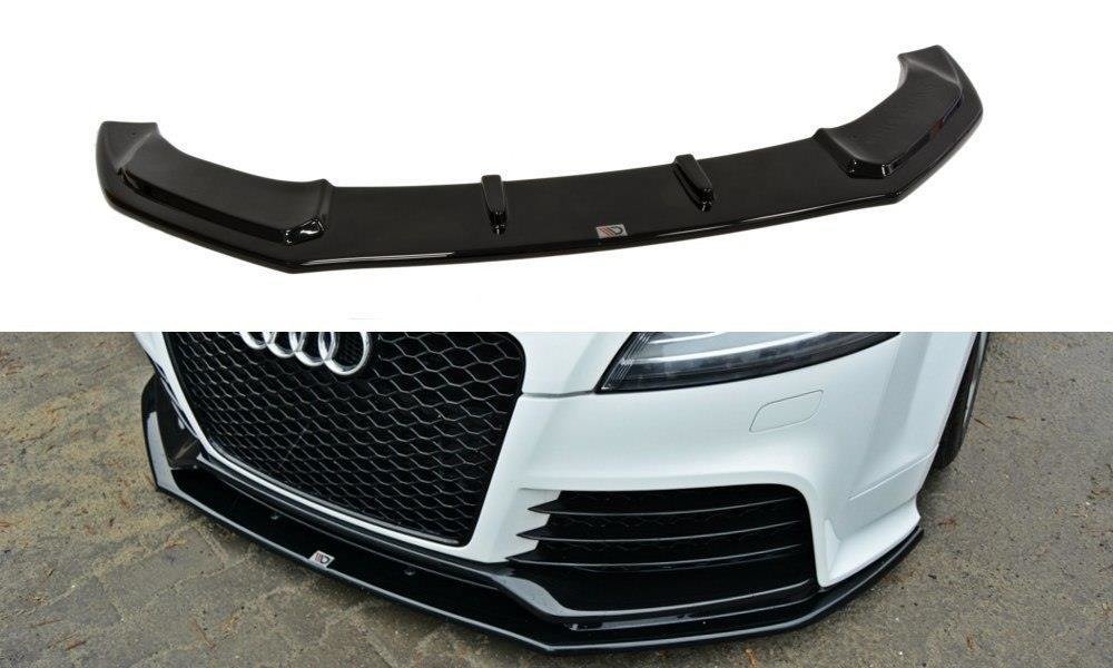 Maxton Design Street+ Spoilerlippe Front Ansatz V.1 passend für Audi TT RS 8J schwarz Hochglanz