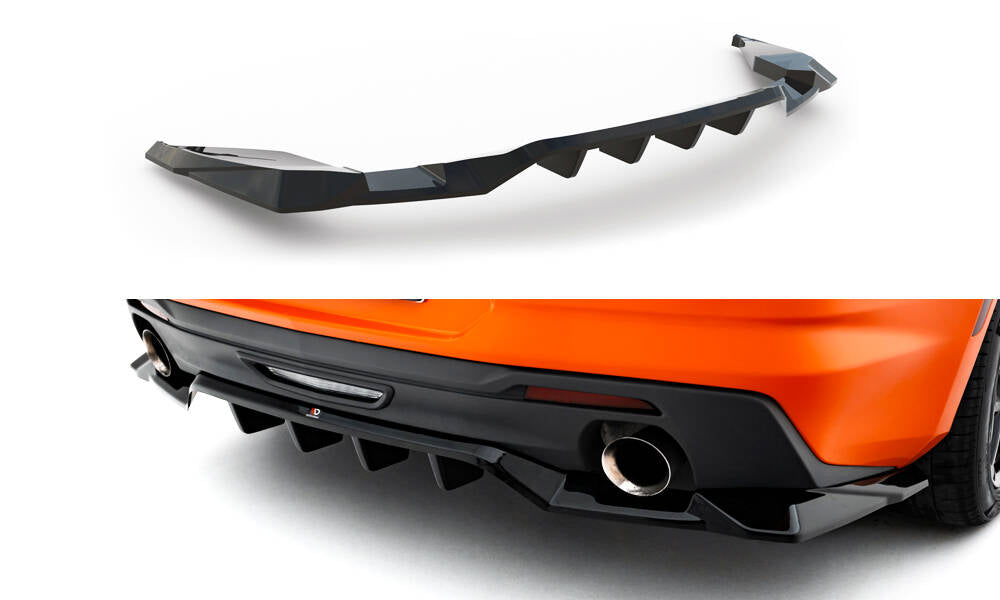 Maxton Design Street+ Mittlerer Diffusor RACE passend für Chevrolet Camaro SS Mk6 Facelift schwarz Hochglanz