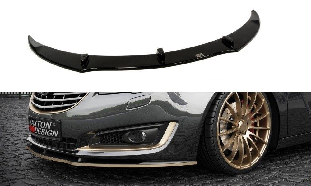 Maxton Design Street+ Spoilerlippe Front Ansatz passend für OPEL INSIGNIA MK1 Facelift schwarz Hochglanz