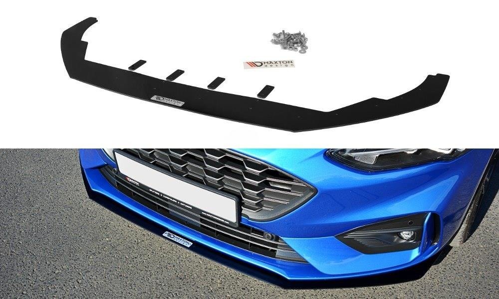 Maxton Design Sport Street+ Spoilerlippe Front Ansatz passend für Ford Focus ST / ST-Line Mk4 schwarz Hochglanz