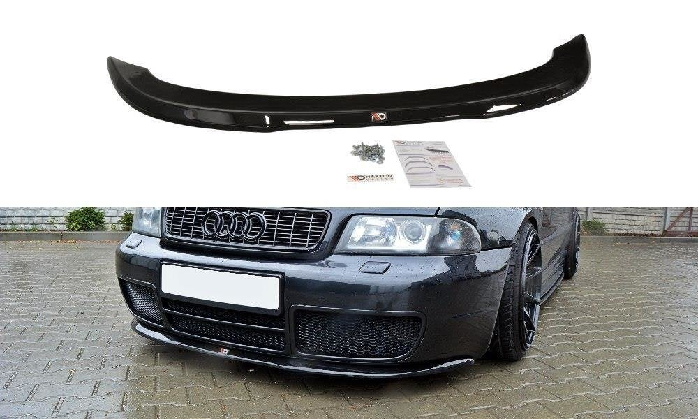 Maxton Design Street+ Spoilerlippe Front Ansatz passend für AUDI S4 B5 schwarz Hochglanz