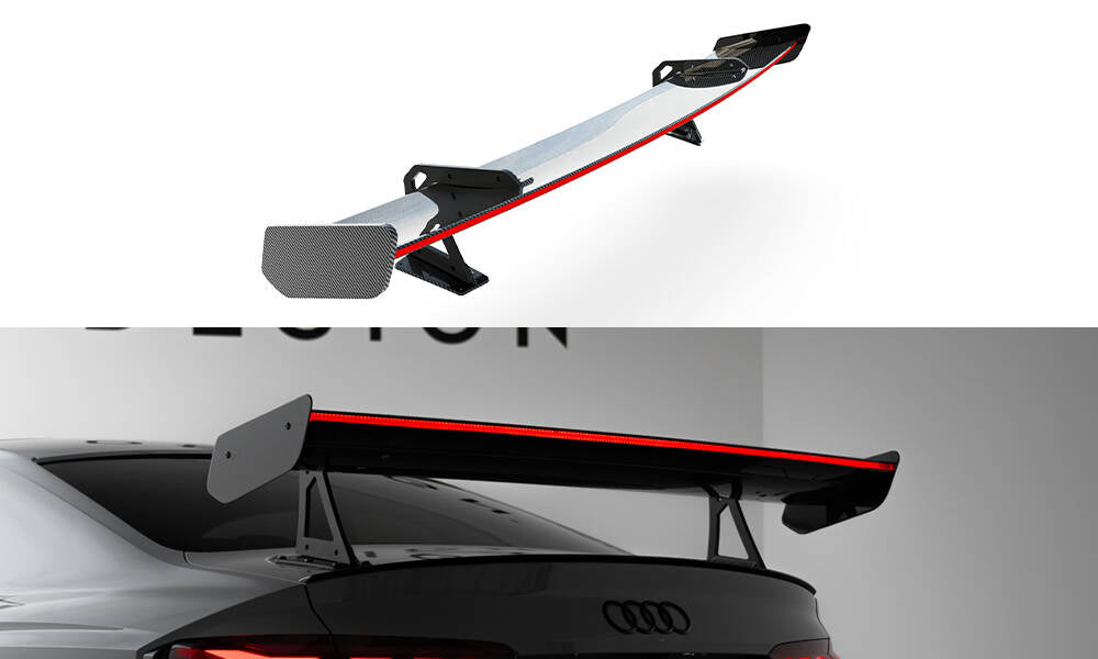 Maxton Design Carbon Spoiler With Upper Swan Mounting + LED Audi A5 / A5 S-Line / S5 / RS5 Coupe F5 / F5 Facelift für Audi A5 / S5 / RS5