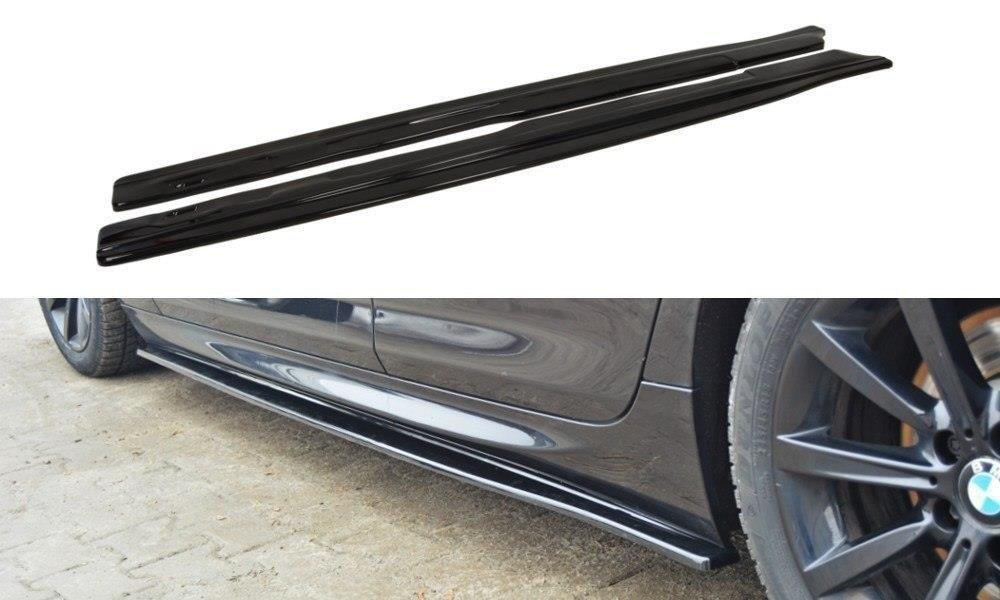 Maxton Design Street+ Seitenschweller Leisten passend für BMW 6er Gran Coupé M-Paket F06 schwarz Hochglanz