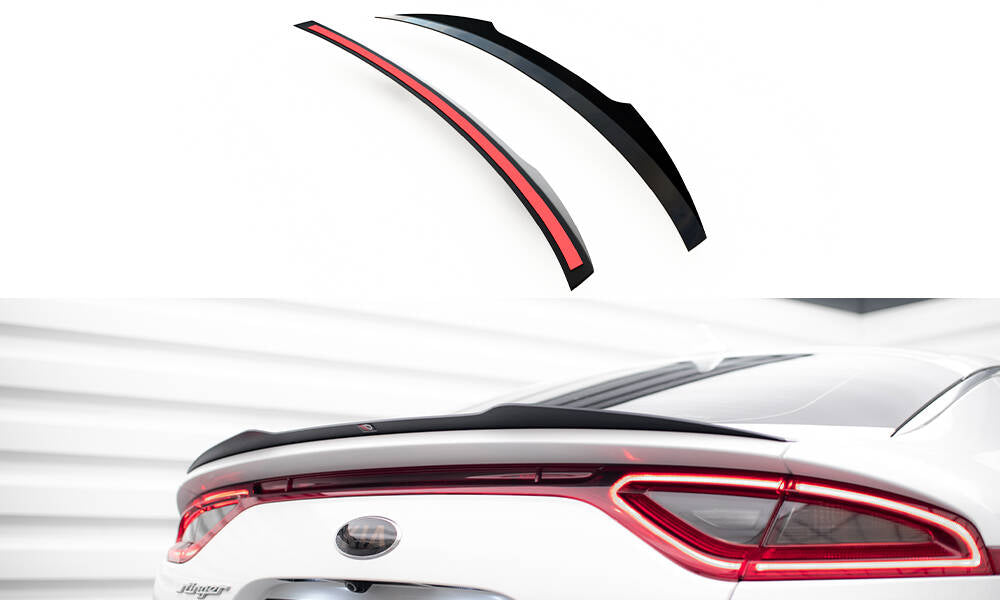 Maxton Design Spoiler CAP passend für Kia Stinger GT / GT-Line / Standard Mk1 schwarz Hochglanz